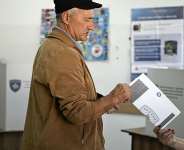 A voter casting their ballot for parliamentary elections in Kosovo on June 7, 2026. -  Armend Nimani, AFP