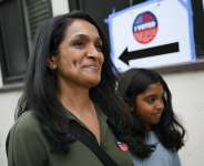 Los Angeles Council member Nithya Raman advanced to a runoff in the mayoral election against incumbent Karen Bass. -  Patrick T. Fallon, AFP