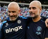 Getty ImagesImage caption: Enzo Maresca was an assistant to Pep Guardiola during Manchester Citys Treble-winning 2022-23 campaign