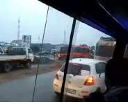 Fuel tanker fire causes heavy traffic on Tema-Accra Motorway