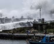 Bavi has whipped up strong winds and dumped heavy rain. -  I-Hwa Cheng, AFP