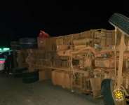 One killed as truck loadedwith plywood overturns at Kamirekrom Checkpoint