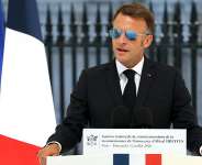 Frances President Emmanuel Macron at a tribute ceremony to Captain Alfred Dreyfus in Paris, on July 12, 2026. -  Thomas Samson, AFP