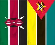 Kenyan and Mozambique National Flag