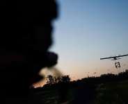 File photo: A serviceman with Ukraines K-2 brigade launches a midrange drone toward Russian positions on the front line in Ukraines Donetsk region on June 22, 2026. -  Evgeniy Maloletka, AP archives