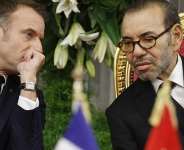 Emmanuel Macron (left) talks to King Mohammed VI in Rabat in October 2024 on a visit to mend strained relations between Franc and Morocco. - AFP - LUDOVIC MARIN