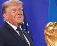 President Donald Trump listens as FIFA President Gianni Infantino speaks at a reception at Trump Tower in New York on July 17, 2026. -  Jacquelyn Martin, AP
