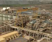 A mining site showing welded structures.