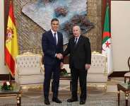 Algeria’s President Abdelmadjid Tebboune receives Spanish Prime Minister Pedro Sanchez at the El Mouradia Palace in Algiers, Algeria, on July 20, 2026. -  IMAGO, APAimages via Reuters