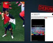 At left is an AI-generated image of footballer Lamine Yamal. At right is an image of his teammate Pedro Porro that has been incorrectly interpreted. -  Observers