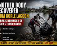 Another body recovered from Korle Lagoon exposes a painful truth Accras flooding crisis is no longer seasonal tragedy but a recurring failure of planning, enforcement, and urgency. How many lives must be lost before prevention replaces reaction?