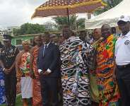 Chief JusticeBaffoe-Bonnie cuts sod for new Cape Coast court complex