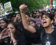 Protesters at a demonstration demanding educational reforms as part of the Cockroach Janta Partys ongoing protest movement in Mumbai, India, on July 22, 2026. -  Rafiq Maqbool, AP