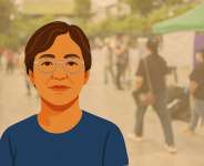 Ma Yin, a longtime domestic worker in Thailand, now supports other migrants in learning about their rights. Illustration: IOM 2025/Ratchanon Kruenchit