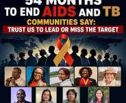 54 months to end AIDS and TB: Communities say Trust us to lead or miss the target