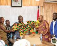 Chiefs of Tafi Pay Courtesy Call on Volta Regional Minister