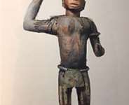 Anthropomorphic statue, King Ghzo, Dahomey, Republic of Benin. This is one of the Royal Dahomeyan statues that the French looted in 1832 and kept in France until restitution to the Republic of Benin on 10th November 2021.