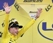 On the second stage of the Tour de France, Jonas Vingegaard will wear the yellow jersey for the first time since his last overall victory in 2023 -  Jeff PACHOUD / AFP