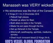 Refrain from the Sins of Manasseh and Save Your Life