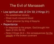 Be Careful; Manasseh Is Treacherous