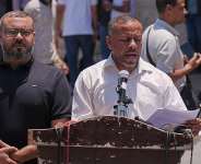Ismail al-Thawabta, general director of the Hamas-run government media office, speaks at a press conference in Deir al-Balah, Gaza on July 6, 2026. -  Jehad Alshrafi, AP