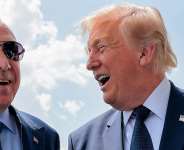US President Donald Trump is greeted by Turkish President Tayyip Erdogan after arriving at Etimesgut Air Base in Ankara, Turkey on July 7, 2026. -  Jonathan Ernst, Reuters