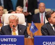 US President Donald Trump and NATO Secretary General Mark Rutte attend the plenary session at the NATO summit in Ankara, Turkey, on July 8, 2026. -  Alex Brandon, AP