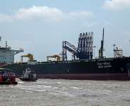 File photo: A tanker carrying crude oil that transited through the Strait of Hormuz is seen docked at an offloading terminal along the coast in Mumbai on April 30, 2026. -  Punit Paranjpe, AFP