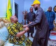 Davido and his uncle, Ademola Adeleke, Governor of Osun State