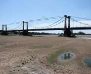 Sandbanks see at the Loire River in Montjean-sur-Loire as drought conditions worsen following a heatwave and water shortages across much of France, 20 July. - REUTERS - Stephane Mahe