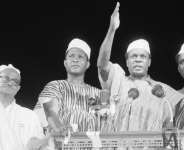 Kwame Nkrumah (second from right) led Ghana to independence in 1957, but was he the only founder?