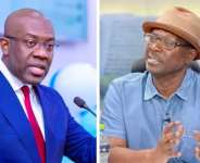 Kojo Oppong Nkrumah left and Professor Stephen Kwaku Asare