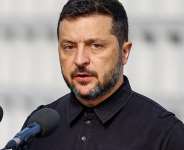Ukrainian President Volodymyr Zelensky delivers a speech outside of Kyiv on August 18, 2026. -  Valentyn Ogirenko, Reuters