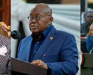 Former President John Agyekum Kufuor; former President Addo Dankwa Akufo-Addo and President John Dramani Mahama