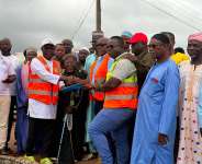 MCE cuts sod for construction of storm drains in Ejura Sekyedumase