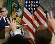 US Treasury Secretary Scott Bessent announced expanded sanctions against Iran at a press conference in Washington, DC on August 24, 2026. -  Kent Nishimura, AFP