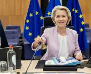 Ursula von der Leyen during a European Commission meeting in Brussels. Photo:  European Union, 2026.