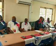 Central Regional NPP Secretary Richard Takyi Mensah addresses the media