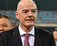 FIFA President Gianni Infantino at th the ASEAN Championship Cup 2026 final in My Dinh National Stadium in Hanoi on August 26, 2026. -  Nhac Nguyen, AFP