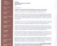 A copy of the Letter From the Nurses and Midwifery Council of Ghana