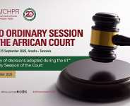 African Court begins 82nd Ordinary Session in Arusha