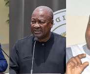 Dr. Edward Omane-Boamah, President John Dramani Mahama and Dr. Ibrahim Murtala Muhammed