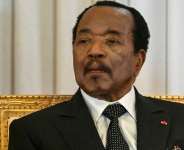 Cameroons President Paul Biya as he received Pope Leo XIV at The Presidential Palace in Yaounde, on 15 April, 2026. - AFP - ALBERTO PIZZOLI