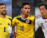 Getty ImagesImage caption: Vozinha, James Rodriguez and Mesut Ozil all earned big moves after standout performances at a World Cup