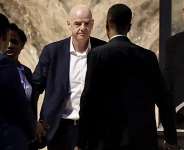 Gianni Infantino, head of world footballs governing body Fifa, met executives from the organisation in Morocco to discuss the fallout from his failed attempt to push through commercial reforms of the way Fifa competitions are run. - AFP - ABDELMAJID BZIOUAT