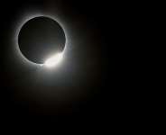 The moon blots out the sun, during a total solar eclipse, as seen from Carbondale, Illinois on April 8, 2024. -  Evelyn Hockstein, Reuters