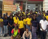 Dr. Augustina Dede Agor with participating students and Telecel Ghana facilitators at the conclusion of the academic–industry engagement at the Telecel Ghana Data Centre in Accra.