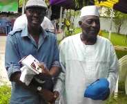 Professor Kofi Awoonor (right) with Alhaji Abdul-Rahman Harruna Attah (left)