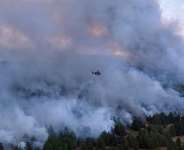 A Serbian police helicopter battles a fire in Deliblatska Pescara (Deliblato Sands), 70 kilometres northwest of Belgrade, Serbia, on Wednesday, August 5, 2026. -  Serbian Ministry of Interior