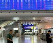 Airports in China cancelled flights and some train services had been affected as Chinas eastern coast prepared for Typhoon Dolphin. -  Rebecca Bailey, AFP